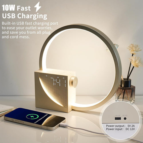 Alarm Clock White Noise - Touch Night Lamp
