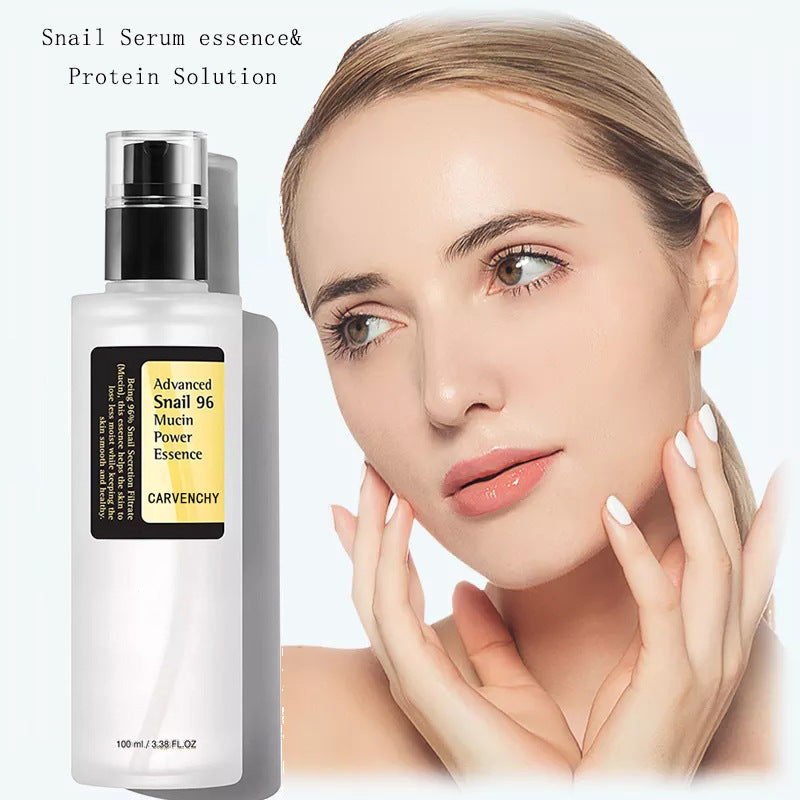 Snail mucin skincare set with moisturizer, serum, and eye masks for hydration and glowing skin