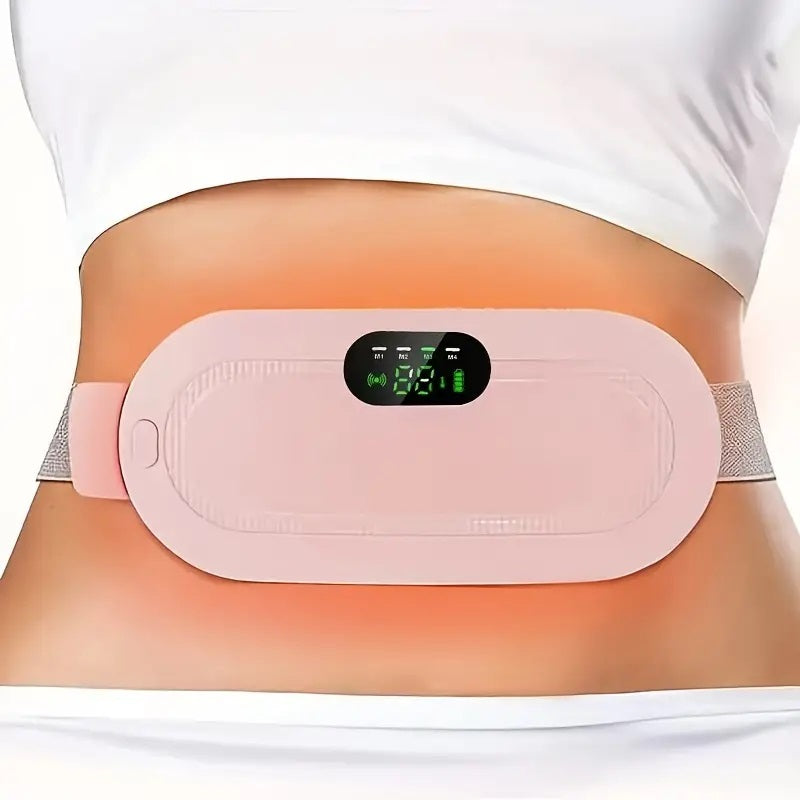 Portable Abdomen Heating Pad, With 3 Heat Levels And 4 Massage Modes