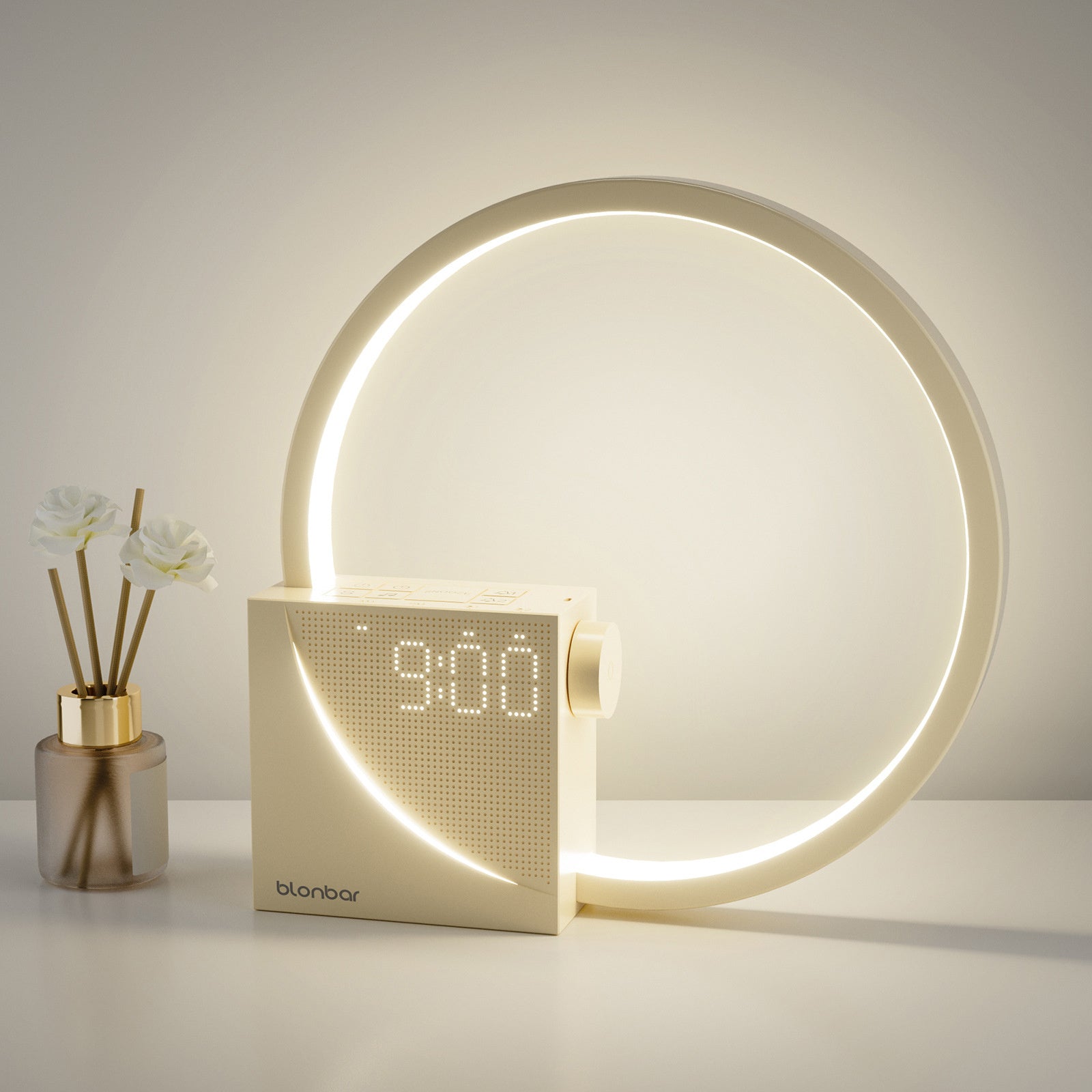 Alarm Clock White Noise - Touch Night Lamp